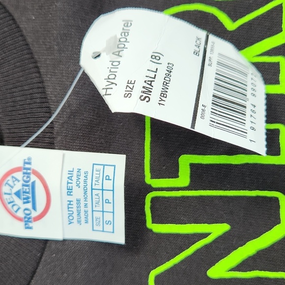 Control Freak Black T-Shirt, Youth Small, Size 8 NWT - Picture 3 of 4